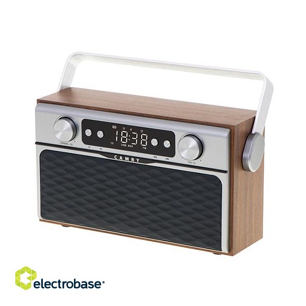 Camry | CR 1183 | Bluetooth Radio | 16 W | AUX in | Wooden image 3