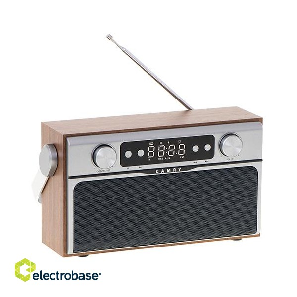 Camry | Bluetooth Radio | CR 1183 | 16 W | AUX in | Wooden image 4