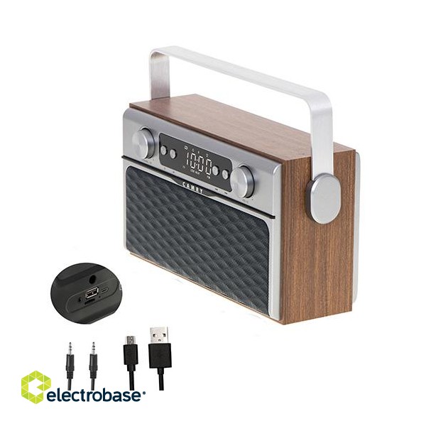 Camry | Bluetooth Radio | CR 1183 | 16 W | AUX in | Wooden image 5