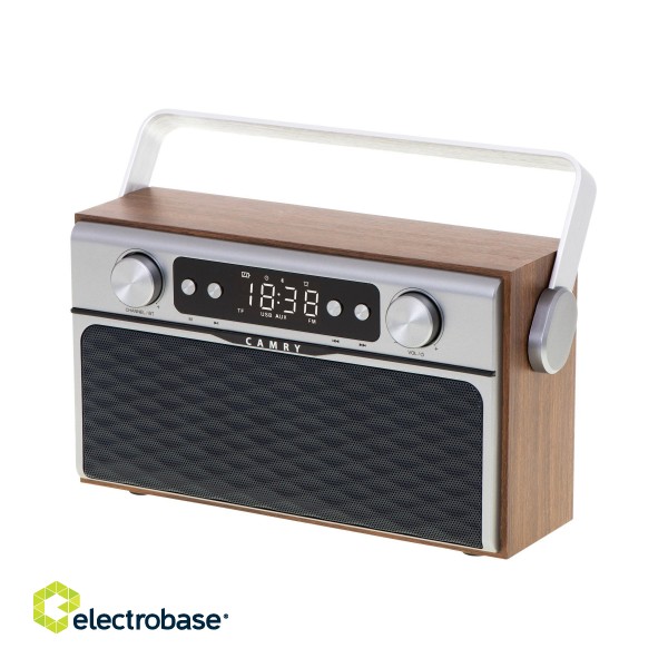Camry | Bluetooth Radio | CR 1183 | 16 W | AUX in | Wooden image 2