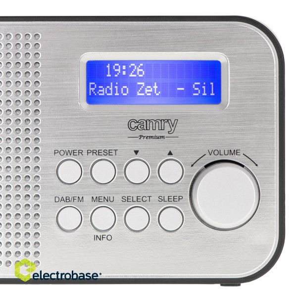 Camry | CR 1179 | Portable Radio | Black/Silver | Alarm function image 5