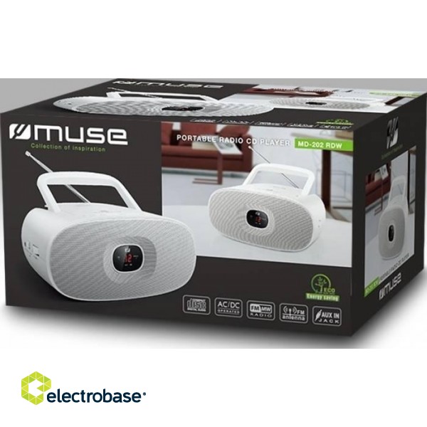 Muse | MD-202RDW | Portable radio CD player | White image 4