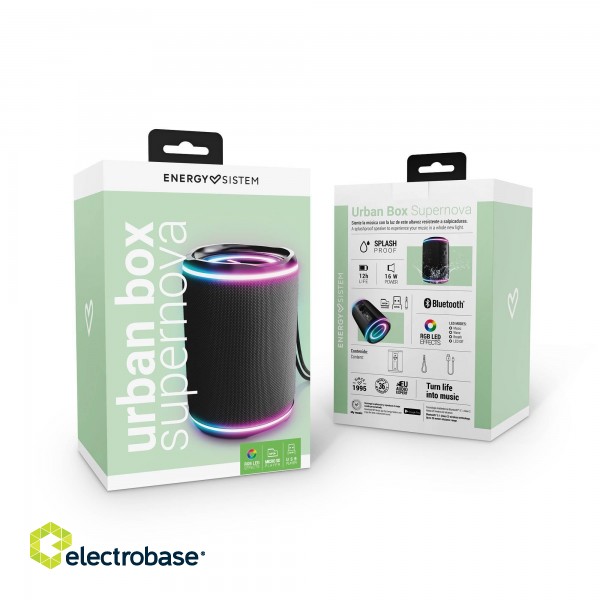 Energy Sistem Urban Box Black Supernova | Energy Sistem | Urban Box | Supernova | 16 W | Bluetooth | Black | Portable | Wireless connection image 7