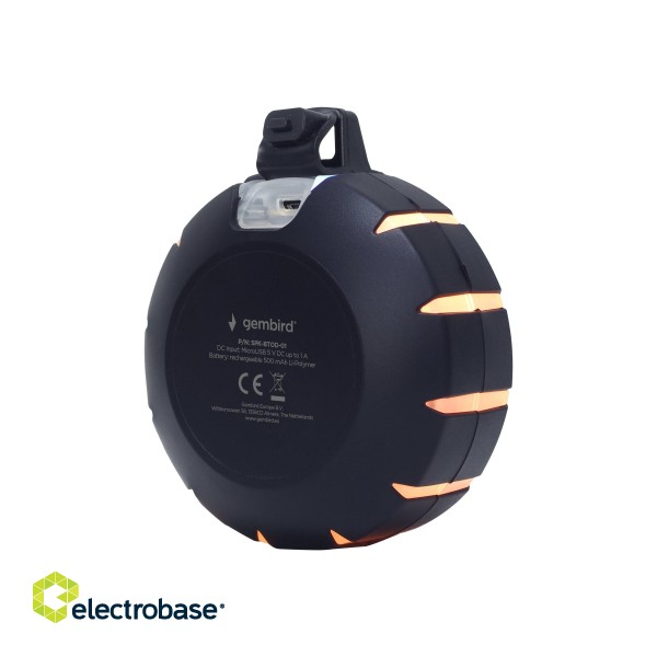 Gembird | Outdoor Bluetooth speaker | SPK-BTOD-01 | Bluetooth | Portable | Wireless connection paveikslėlis 7