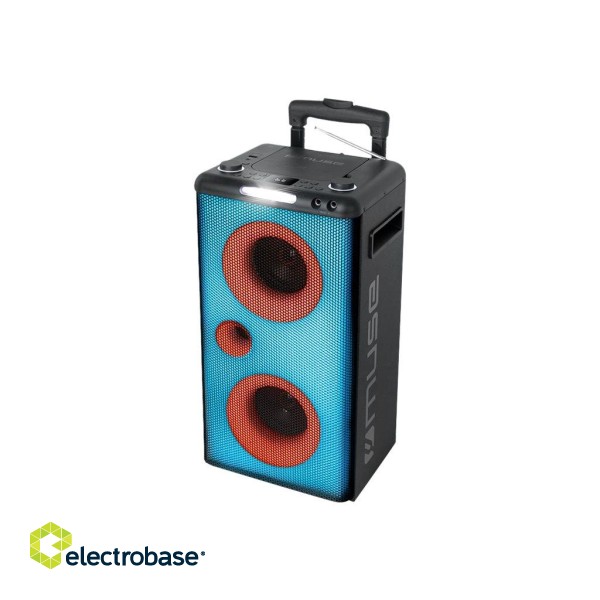 Muse | Party Box Bluetooth Speaker | M-1928 DJ | Yes | 300 W | Bluetooth | Black | NFC | Portable | Wireless connection image 2