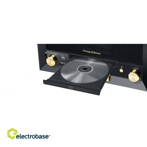 Muse | Turntable Micro System With Vinyl Deck | MT-112 W | Micro system CD with turntable | USB port image 3