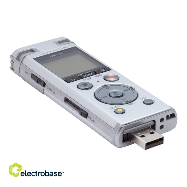 Olympus DM-770 Digital Voice Recorder | Olympus | DM-770 | Microphone connection | MP3 playback image 6