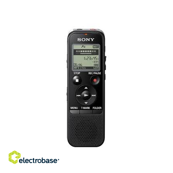 Sony | Digital Voice Recorder | ICD-PX470 | Black | MP3 playback | MP3/L-PCM | 59 Hrs 35 min | Stereo paveikslėlis 1