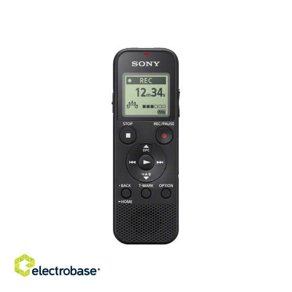 Sony | ICD-PX370 | Black | Monaural | MP3 playback | MP3 | 9540 min | Mono Digital Voice Recorder with Built-in USB image 6