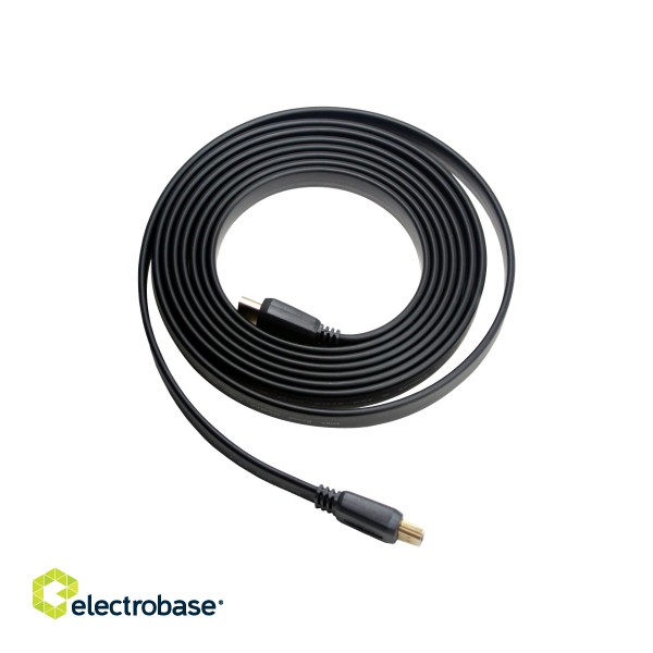 Cablexpert | Black | HDMI male-male flat cable | 3 m m image 3