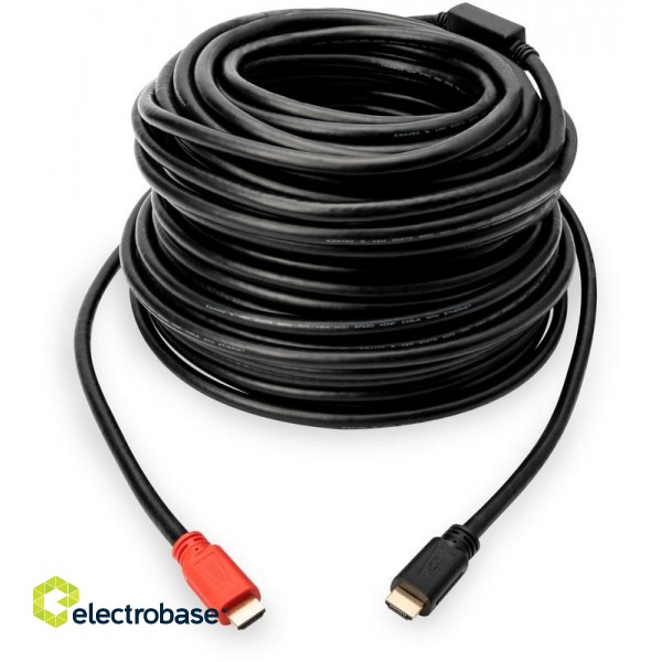 Digitus | High Speed HDMI Cable with Signal Amplifier | Black/Red | HDMI Male (type A) | HDMI Male (type A) | HDMI to HDMI | 10 m paveikslėlis 3