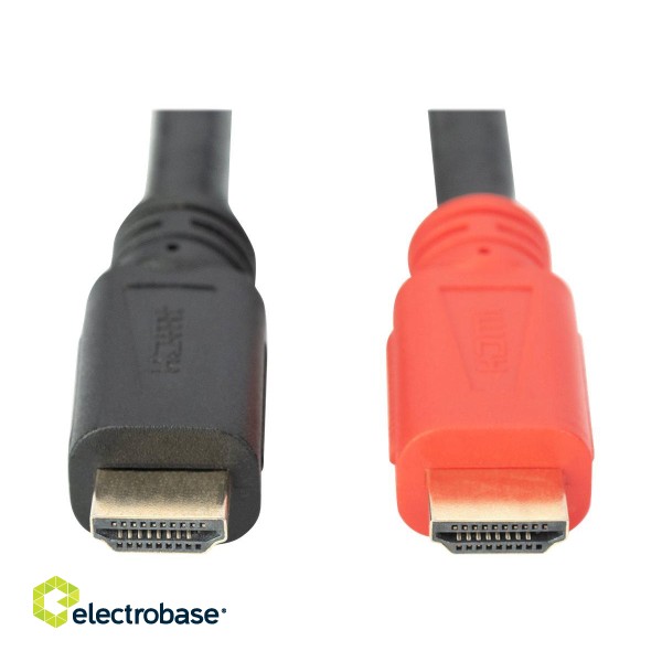 Digitus | High Speed HDMI Cable with Signal Amplifier | Black/Red | HDMI Male (type A) | HDMI Male (type A) | HDMI to HDMI | 10 m paveikslėlis 6