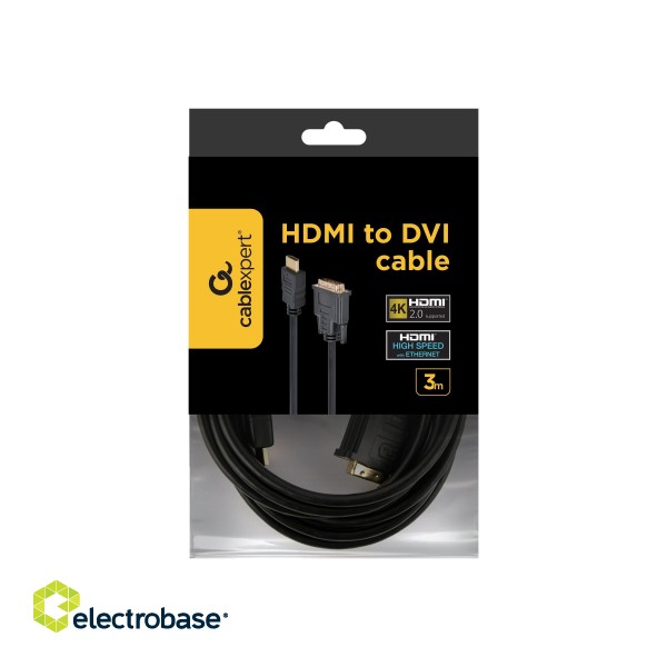Cablexpert | Black | HDMI to DVI | 3 m image 8