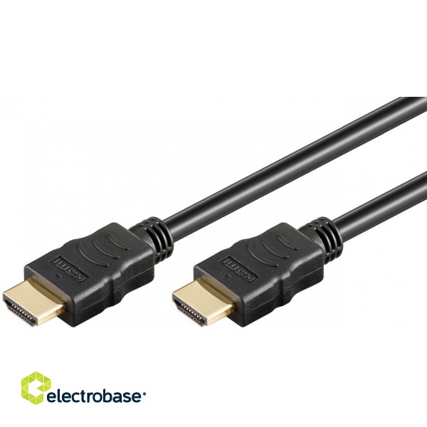 Goobay | Black | HDMI male (type A) | HDMI male (type A) | High Speed HDMI Cable with Ethernet | HDMI to HDMI | 0.5 m image 1