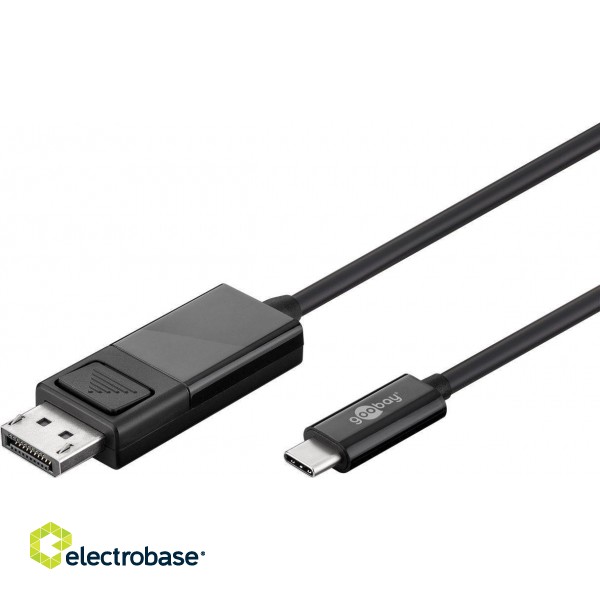 Goobay | USB-C- DisplayPort adapter cable (4k 60 Hz) | USB-C male | DisplayPort male | USB-C to DP | 1.2 m paveikslėlis 1