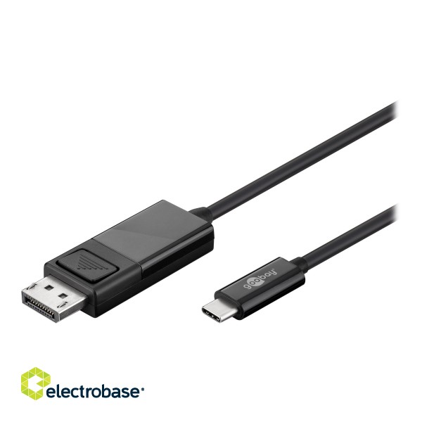 Goobay | USB-C- DisplayPort adapter cable (4k 60 Hz) | USB-C male | DisplayPort male | USB-C to DP | 1.2 m paveikslėlis 2