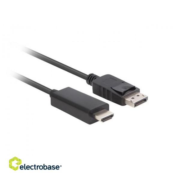 Lanberg | DisplayPort to HDMI Cable | DisplayPort Male | HDMI Male | DP to HDMI | 1 m paveikslėlis 1