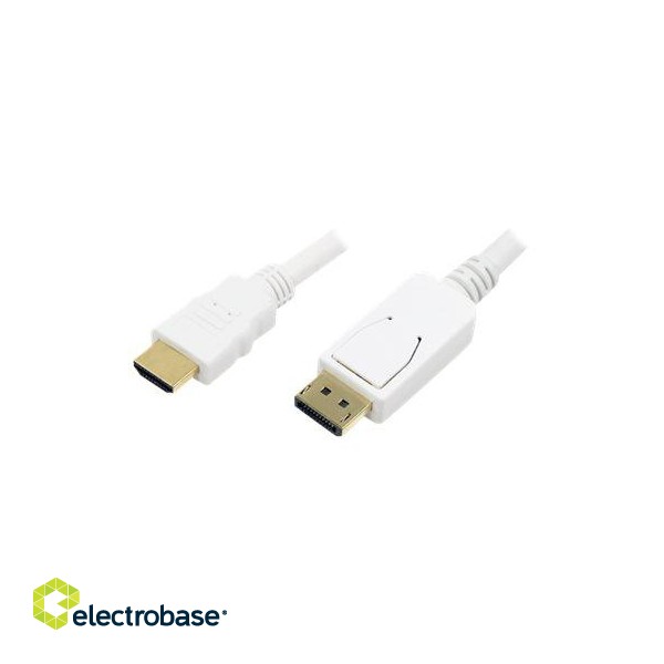 Logilink | Cable DisplayPort to HDMI | White | DP to HDMI | 2 m image 2