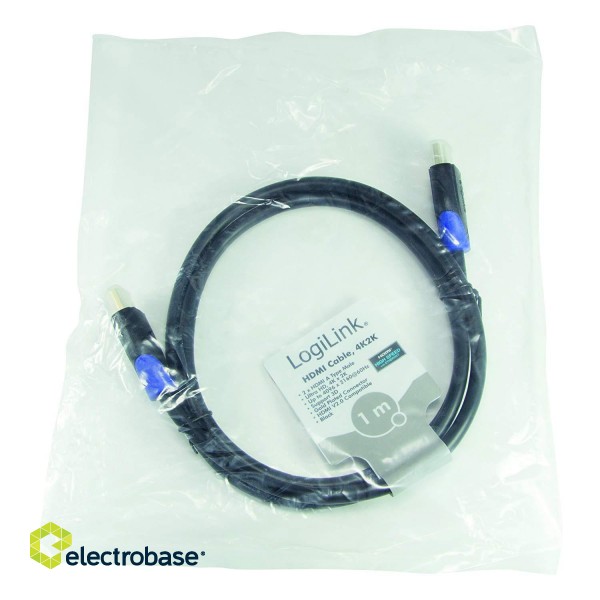 Logilink CH0061 HDMI Cable 2.0 bulk M/M 1.0m black | Logilink | HDMI (type A) male | HDMI (type A) male | HDMI to HDMI | 1 m image 7