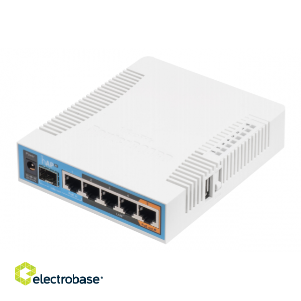 MikroTik | RB962UiGS-5HacT2HnT | hAP ac | 802.11ac | 2.4/5.0 | 1300 Mbit/s | 10/100/1000 Mbit/s | Ethernet LAN (RJ-45) ports 5 | MU-MiMO Yes | PoE in/out image 1