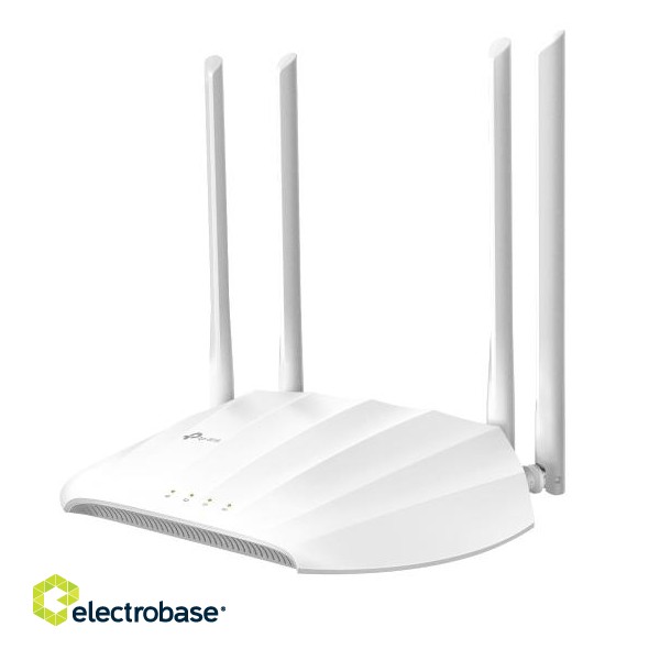 TP-LINK | Access Point | TL-WA1201 | 802.11ac | 2.4GHz/5 GHz | 300+867 Mbit/s | 10/100/1000 Mbit/s | Ethernet LAN (RJ-45) ports 1 | MU-MiMO Yes | no PoE | Antenna type 4 Fixed High Performance | No фото 1