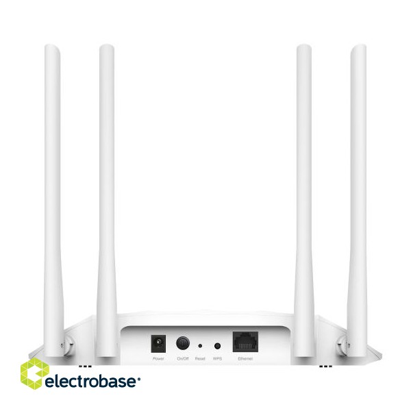 TP-LINK | Access Point | TL-WA1201 | 802.11ac | 2.4GHz/5 GHz | 300+867 Mbit/s | 10/100/1000 Mbit/s | Ethernet LAN (RJ-45) ports 1 | MU-MiMO Yes | no PoE | Antenna type 4 Fixed High Performance | No image 3