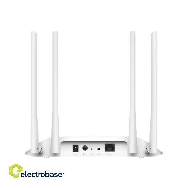 TP-LINK | Access Point | TL-WA1201 | 802.11ac | 2.4GHz/5 GHz | 300+867 Mbit/s | 10/100/1000 Mbit/s | Ethernet LAN (RJ-45) ports 1 | MU-MiMO Yes | no PoE | Antenna type 4 Fixed High Performance | No paveikslėlis 4