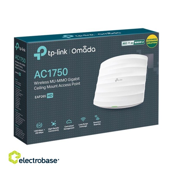 TP-LINK | Wireless Mount Access Point | AC1750 | 802.11ac | 2.4GHz/5GHz | 450+1300 Mbit/s | 10/100/1000 Mbit/s | Ethernet LAN (RJ-45) ports 2 | MU-MiMO Yes | PoE in | Antenna type 3xInternal image 9
