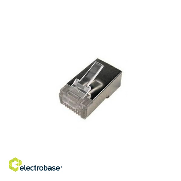 Logilink | MP0003 | CAT5e Modular PlugSuitable for 8P8C Round CableConnector shieldedGold-plated contacts фото 1