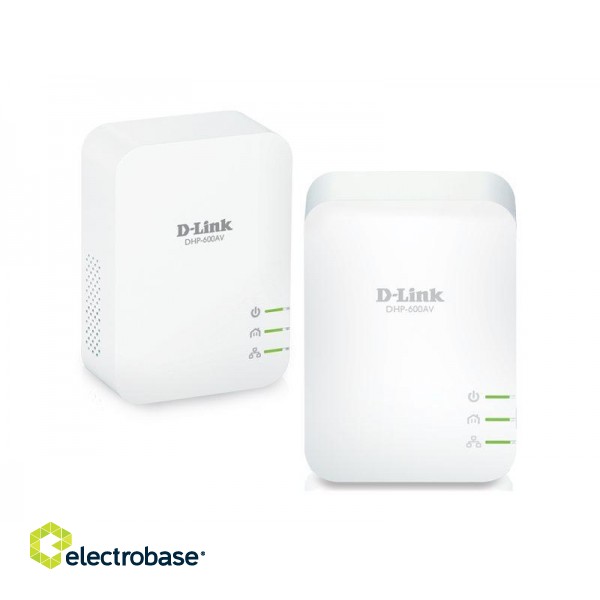 D-Link | PowerLine AV2 1000 HD Gigabit Starter Kit | DHP-601AV/E | 1000 Mbit/s | Ethernet LAN (RJ-45) ports 1 | No Wi-Fi | Extra socket image 3