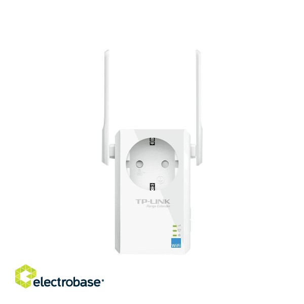 TP-LINK | Extender with AC Passthrough | TL-WA860RE | 10/100 Mbit/s | Ethernet LAN (RJ-45) ports 1 | 802.11n | 2.4GHz | Wi-Fi data rate (max) 300 Mbit/s | Extra socket image 4
