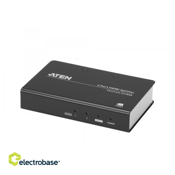 Aten | 2-Port True 4K HDMI Splitter | VS182B | Input: 1 x HDMI Type A Female; Output: 2 x HDMI Type A Female paveikslėlis 1