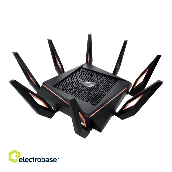 GT-AX11000 Tri-band WiFi Gaming Router | ROG Rapture | 802.11ax | 4804+1148 Mbit/s | 10/100/1000 Mbit/s | Ethernet LAN (RJ-45) ports 4 | Mesh Support Yes | MU-MiMO No | No mobile broadband | Antenna type 8xExternal | 2 x USB 3.1 Gen 1 | mon image 2