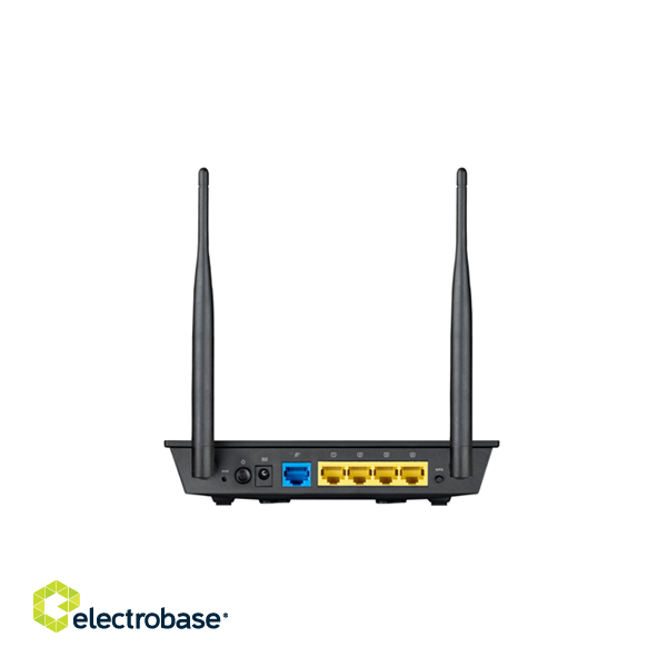 Router | RT-N12E | 802.11n | 300 Mbit/s | 10/100 Mbit/s | Ethernet LAN (RJ-45) ports 4 | Mesh Support No | MU-MiMO No | No mobile broadband | Antenna type 2xExternal 5dBi | No USB | 36 month(s) image 7
