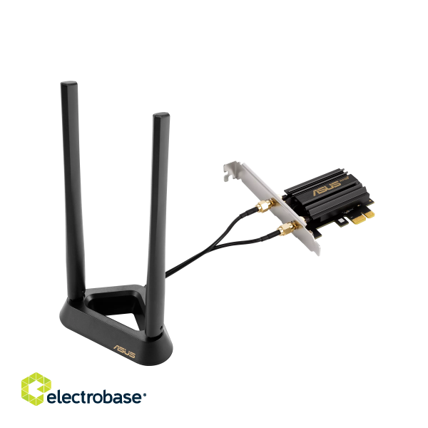 Tri Band PCI-E WiFi 6E | PCE-AXE59BT | 802.11ax | 574/2402/2042574/2402/2042 Mbit/s | Mesh Support No | MU-MiMO No | No mobile broadband | 36 month(s) image 3