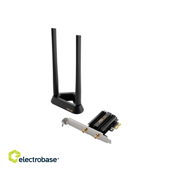 Tri Band PCI-E WiFi 6E | PCE-AXE59BT | 802.11ax | 574/2402/2042574/2402/2042 Mbit/s | Mbit/s | Ethernet LAN (RJ-45) ports | Mesh Support No | MU-MiMO No | No mobile broadband | Antenna type | 36 month(s) image 8