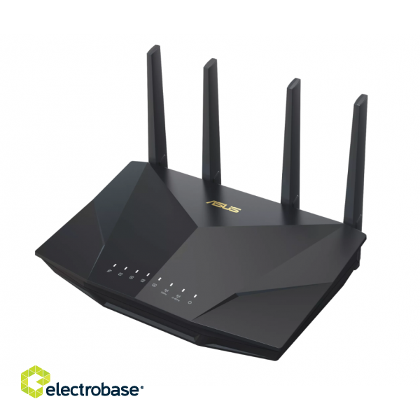 Wireless WiFi 6 Dual Band Extendable Router | RT-AX5400 | 802.11ax | 5400 Mbit/s | Ethernet LAN (RJ-45) ports 4 | Mesh Support Yes | MU-MiMO Yes | Antenna type External paveikslėlis 1