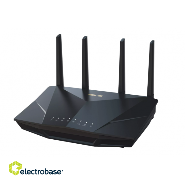 Wireless WiFi 6 Dual Band Extendable Router | RT-AX5400 | 802.11ax | 5400 Mbit/s | Ethernet LAN (RJ-45) ports 4 | Mesh Support Yes | MU-MiMO Yes | Antenna type External paveikslėlis 3