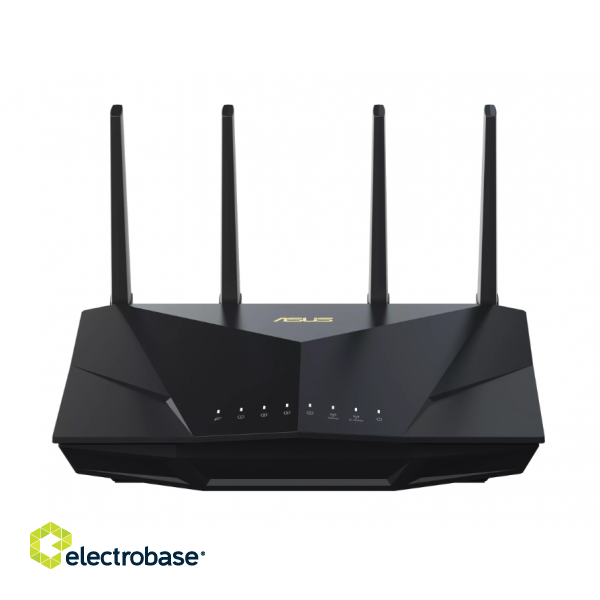 Wireless WiFi 6 Dual Band Extendable Router | RT-AX5400 | 802.11ax | 5400 Mbit/s | Ethernet LAN (RJ-45) ports 4 | Mesh Support Yes | MU-MiMO Yes | Antenna type External paveikslėlis 4