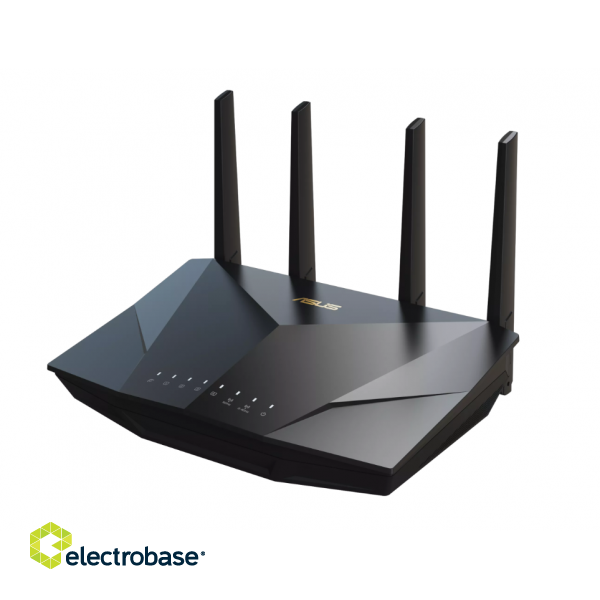 Wireless WiFi 6 Dual Band Extendable Router | RT-AX5400 | 802.11ax | 5400 Mbit/s | Ethernet LAN (RJ-45) ports 4 | Mesh Support Yes | MU-MiMO Yes | Antenna type External paveikslėlis 5