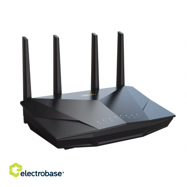 Wireless WiFi 6 Dual Band Extendable Router | RT-AX5400 | 802.11ax | 5400 Mbit/s | Ethernet LAN (RJ-45) ports 4 | Mesh Support Yes | MU-MiMO Yes | Antenna type External paveikslėlis 6