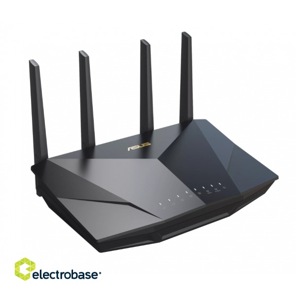 Wireless WiFi 6 Dual Band Extendable Router | RT-AX5400 | 802.11ax | 5400 Mbit/s | Ethernet LAN (RJ-45) ports 4 | Mesh Support Yes | MU-MiMO Yes | Antenna type External paveikslėlis 7