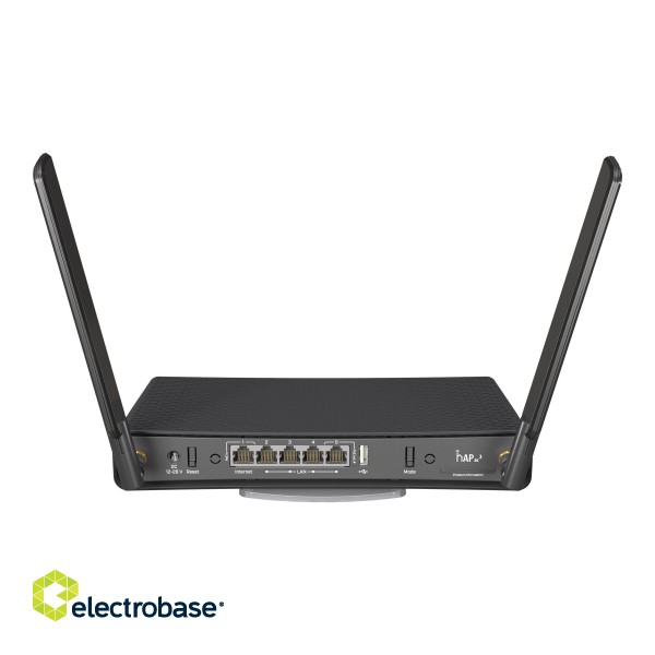 Wireless Router | HAP AC3 | 802.11ac | 300+867  Mbit/s | 10/100/1000 Mbit/s | Ethernet LAN (RJ-45) ports 5 | Mesh Support No | MU-MiMO No | No mobile broadband | Antenna type 2xExternal | 1 × USB-A image 6