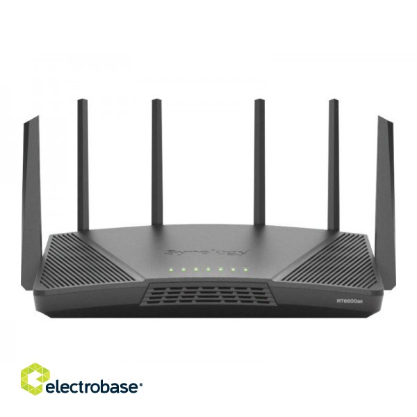 Synology RT6600ax Ultra-fast and Secure Wireless Router for Homes | Ultra-fast and Secure Wireless Router for Homes | RT6600ax | 802.11ax | 4800  Mbit/s | Ethernet LAN (RJ-45) ports 5 | Mesh Support No | MU-MiMO Yes | No mobile broadband |  image 2