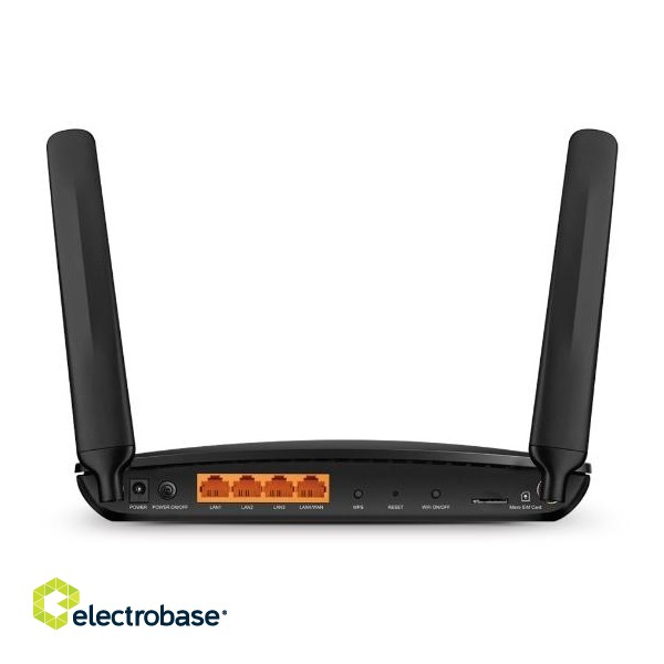 4G+ LTE Router | Archer MR600 | 802.11ac | 300+867 Mbit/s | 10/100/1000 Mbit/s | Ethernet LAN (RJ-45) ports 3 | Mesh Support No | MU-MiMO No | 4G | Antenna type 2xDetachable image 5
