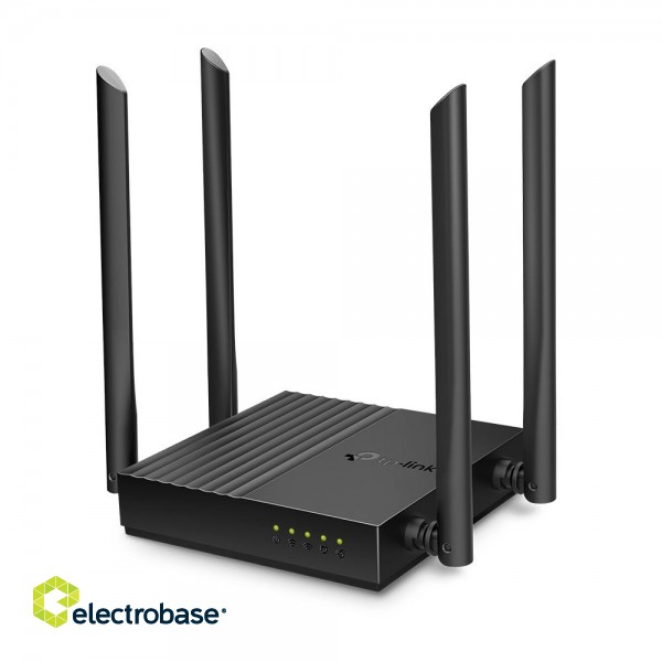 AC1200 Wireless MU-MIMO Wi-Fi Router | Archer C64 | 802.11ac | 867+400 Mbit/s | Ethernet LAN (RJ-45) ports 4 | Mesh Support No | MU-MiMO Yes | No mobile broadband | Antenna type 4 x Fixed image 3