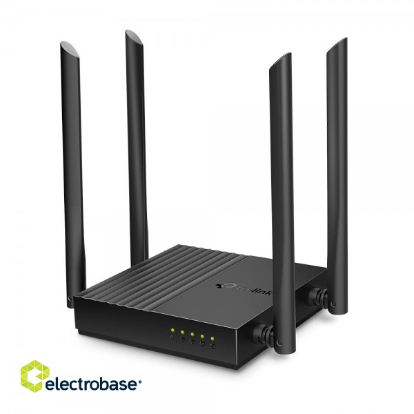 AC1200 Wireless MU-MIMO Wi-Fi Router | Archer C64 | 802.11ac | 867+400 Mbit/s | Ethernet LAN (RJ-45) ports 4 | Mesh Support No | MU-MiMO Yes | No mobile broadband | Antenna type 4 x Fixed paveikslėlis 3