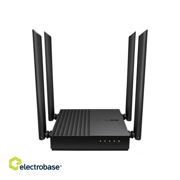 AC1200 Wireless MU-MIMO Wi-Fi Router | Archer C64 | 802.11ac | 867+400 Mbit/s | Ethernet LAN (RJ-45) ports 4 | Mesh Support No | MU-MiMO Yes | No mobile broadband | Antenna type 4 x Fixed paveikslėlis 2