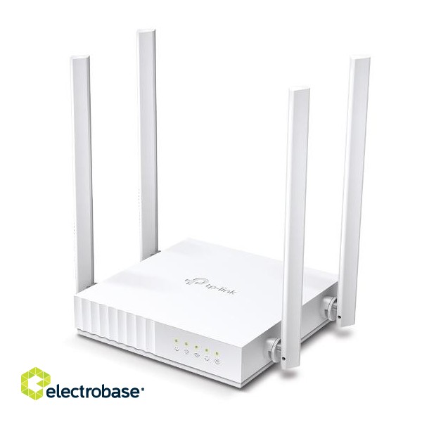 Dual Band Router | Archer C24 | 802.11ac | 300+433 Mbit/s | 10/100 Mbit/s | Ethernet LAN (RJ-45) ports 4 | Mesh Support No | MU-MiMO Yes | No mobile broadband | Antenna type 4xFixed image 3