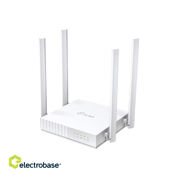 Dual Band Router | Archer C24 | 802.11ac | 300+433 Mbit/s | 10/100 Mbit/s | Ethernet LAN (RJ-45) ports 4 | Mesh Support No | MU-MiMO Yes | No mobile broadband | Antenna type 4xFixed image 2